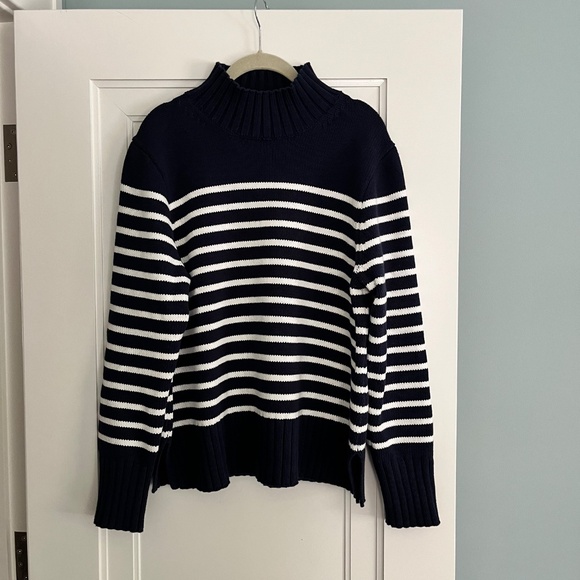 J. Crew Cotton Turtleneck Sweater, Size L - Picture 3 of 4
